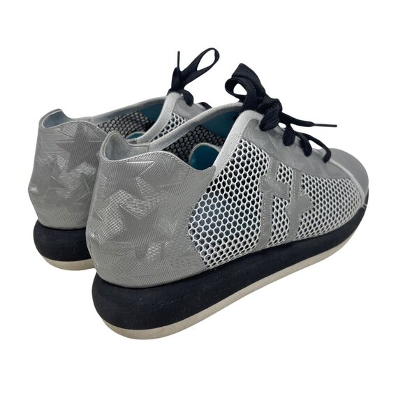 Thierry Rabotin Runner Mesh Platform Sneakers Silver Size 38 - Picture 3 of 8